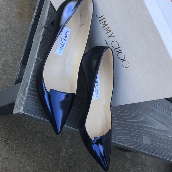 Jimmy Choo - Metallic Denim - Mirror Leather - Picture 2 of 5